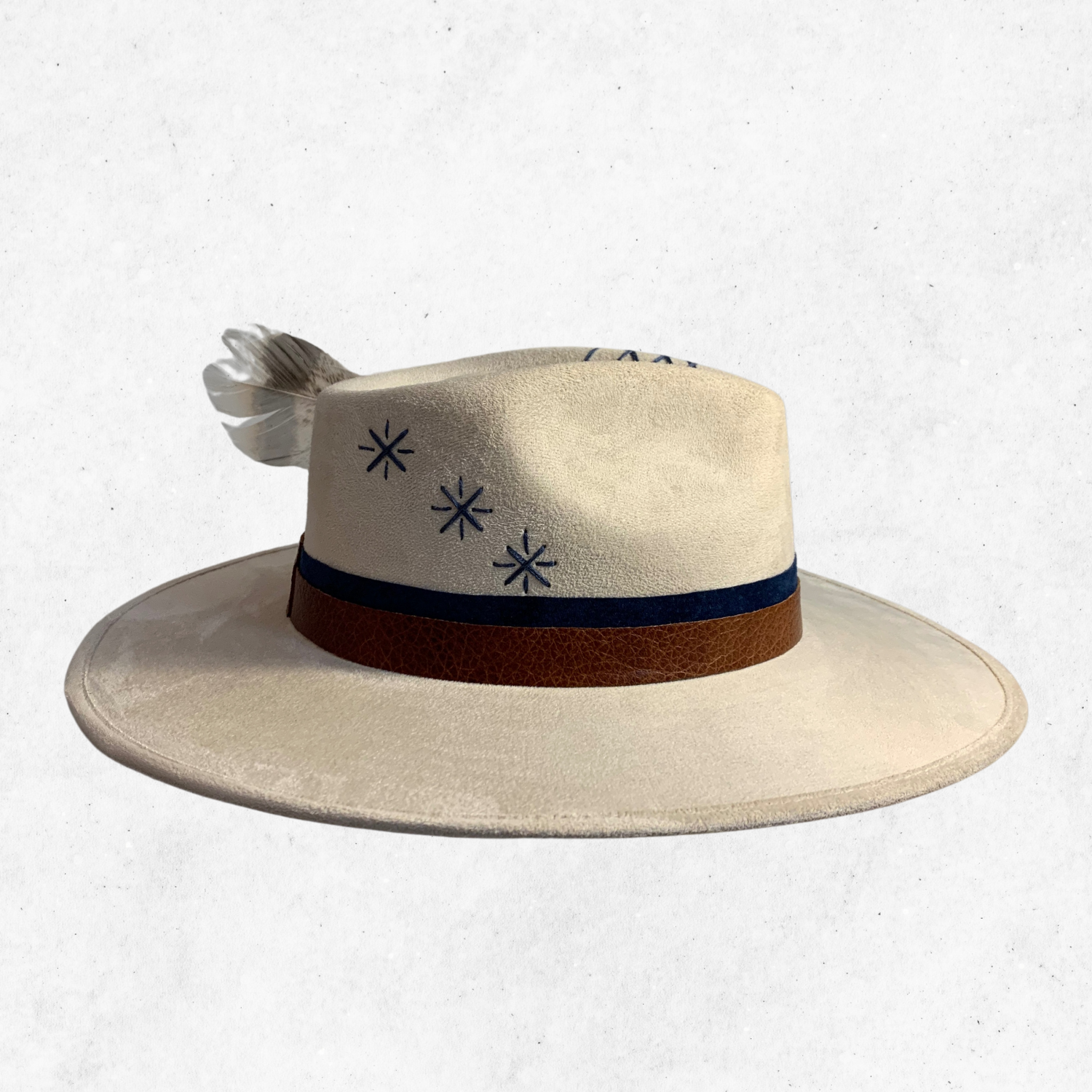 Ivory/Alegria Fedora Hat/ Fedora Hat/Right Side