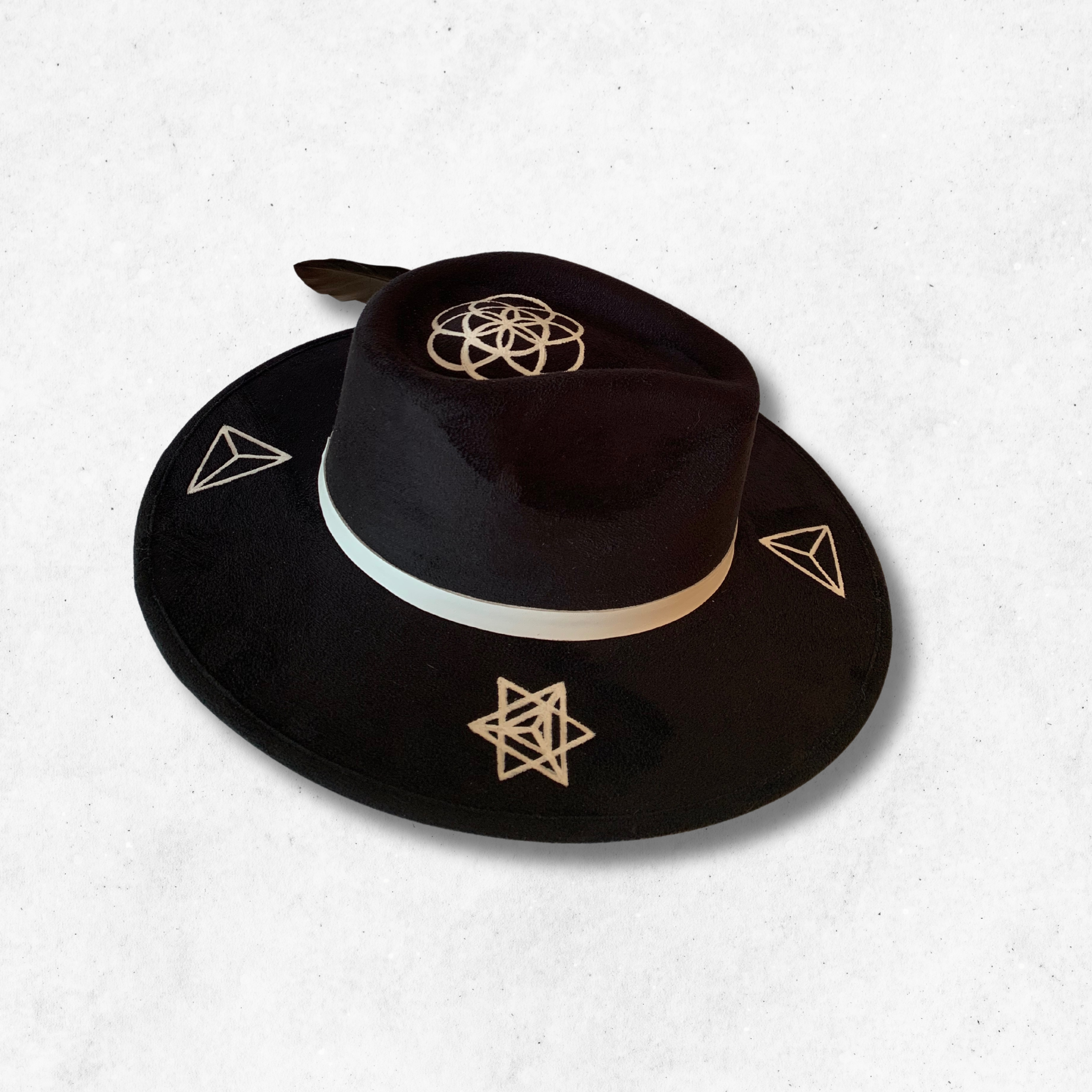 Black/Zen Fedora Hat/Fedora Hat/ Right Side