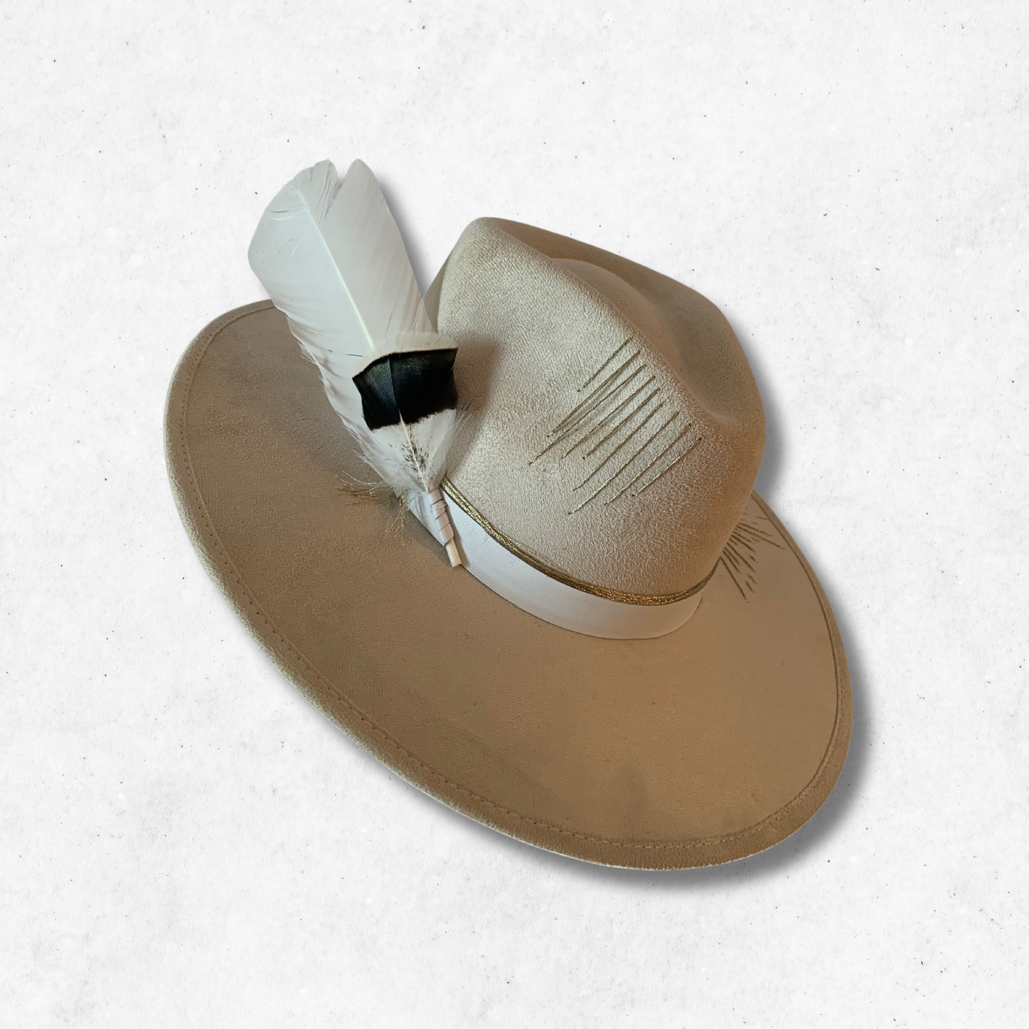 Ivory/Shine Bright Fedora Hat/Fedora Hat/Right Side