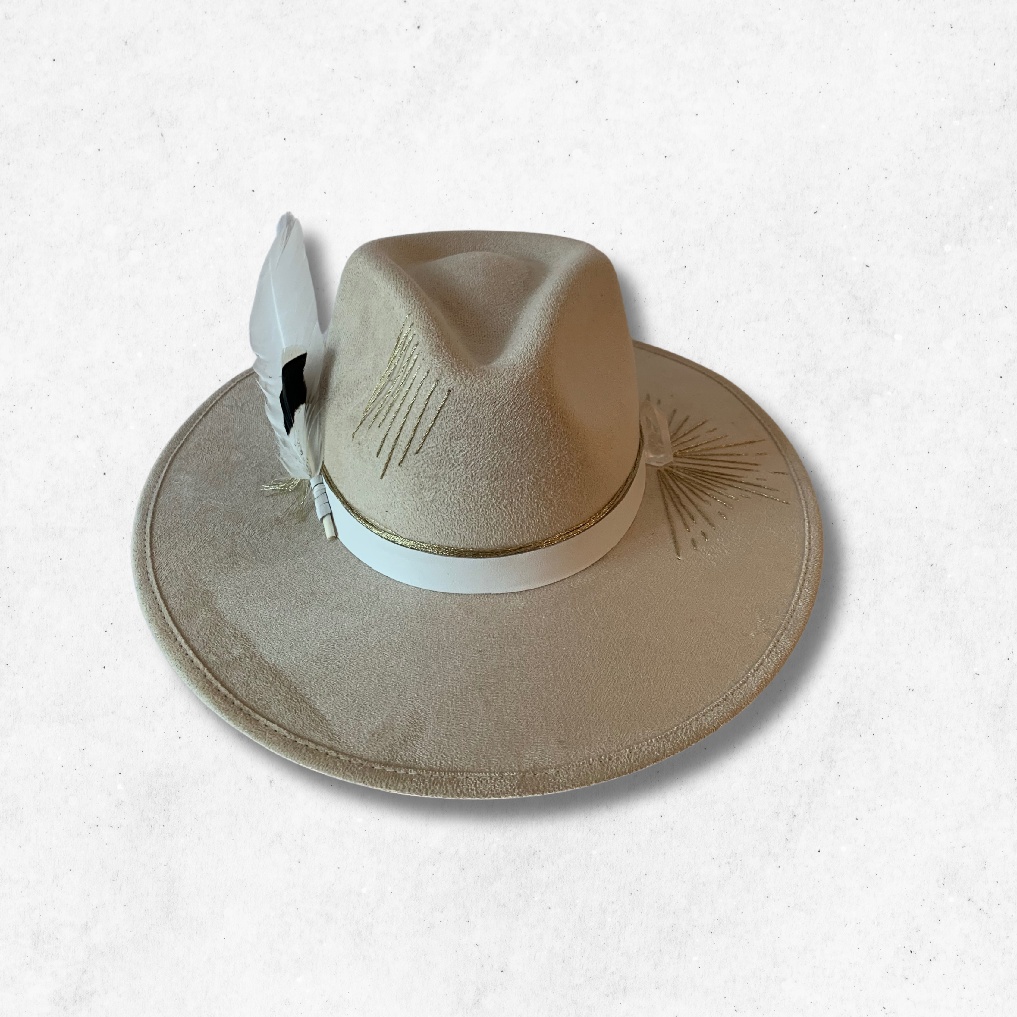 Ivory/Shine Bright Fedora Hat/Fedora Hat/Front Side
