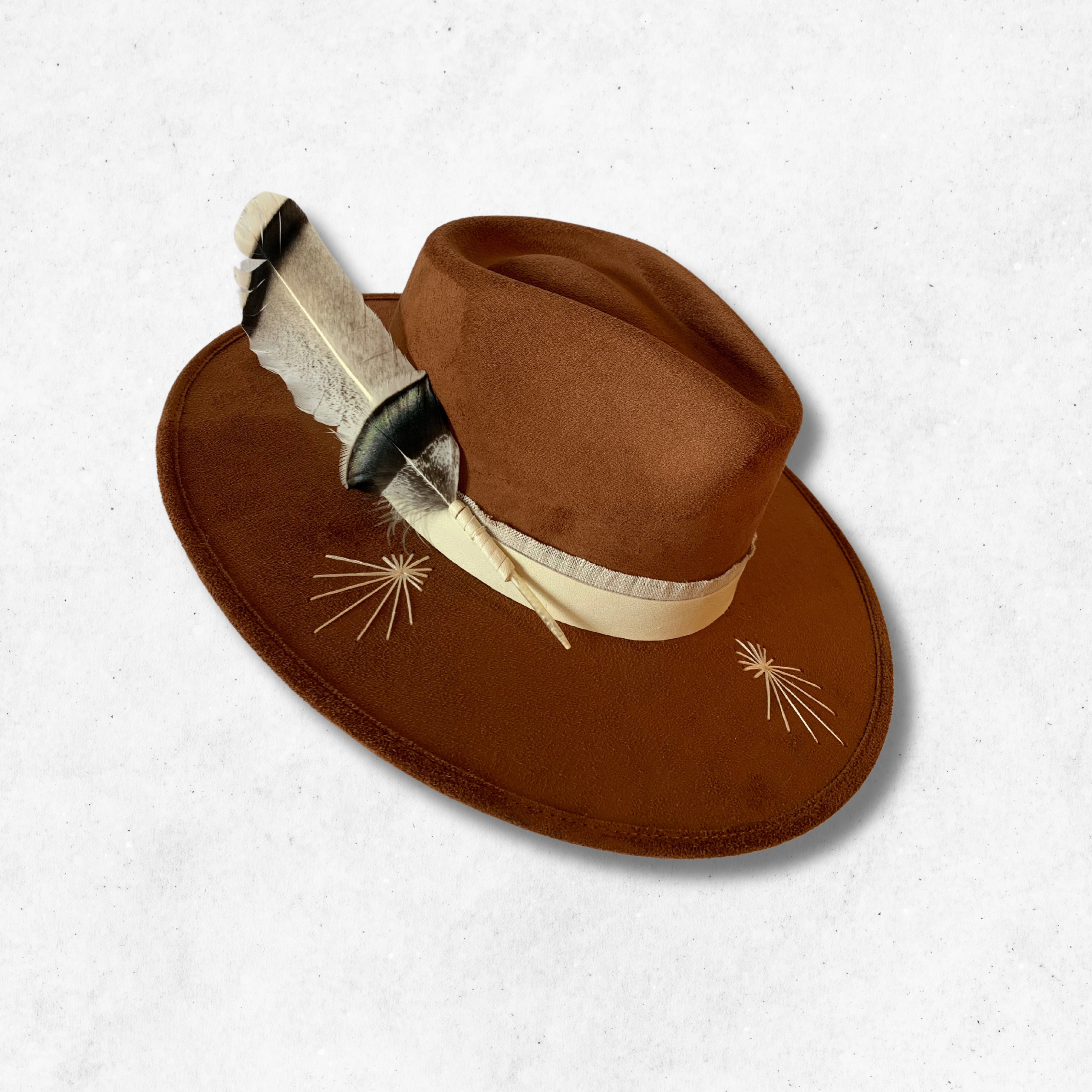 Tobacco/Starseed Fedora Hat/Fedora Hat/ Right Side