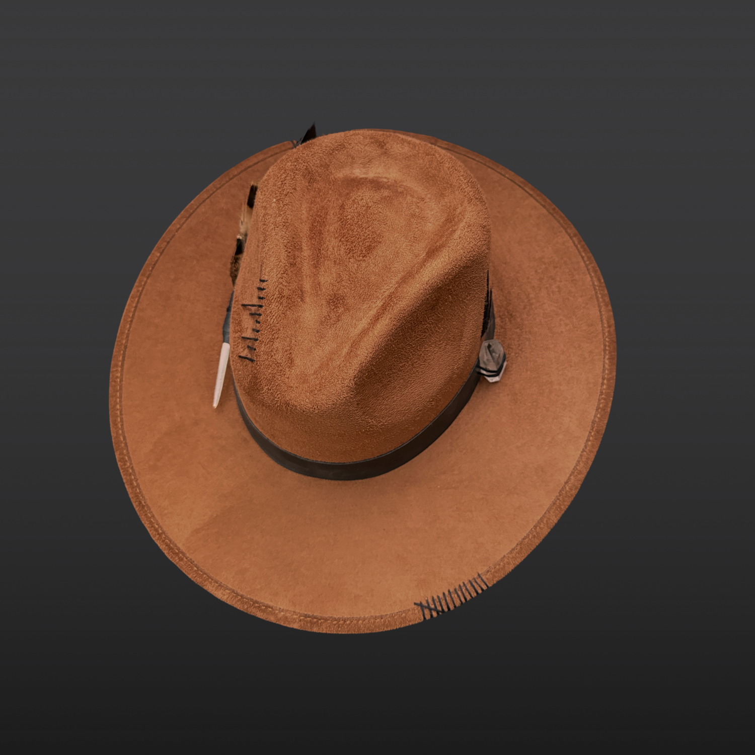 Colibri Fedora Hat / | Wide Brim Statement Hat for Soulful Style | Top View