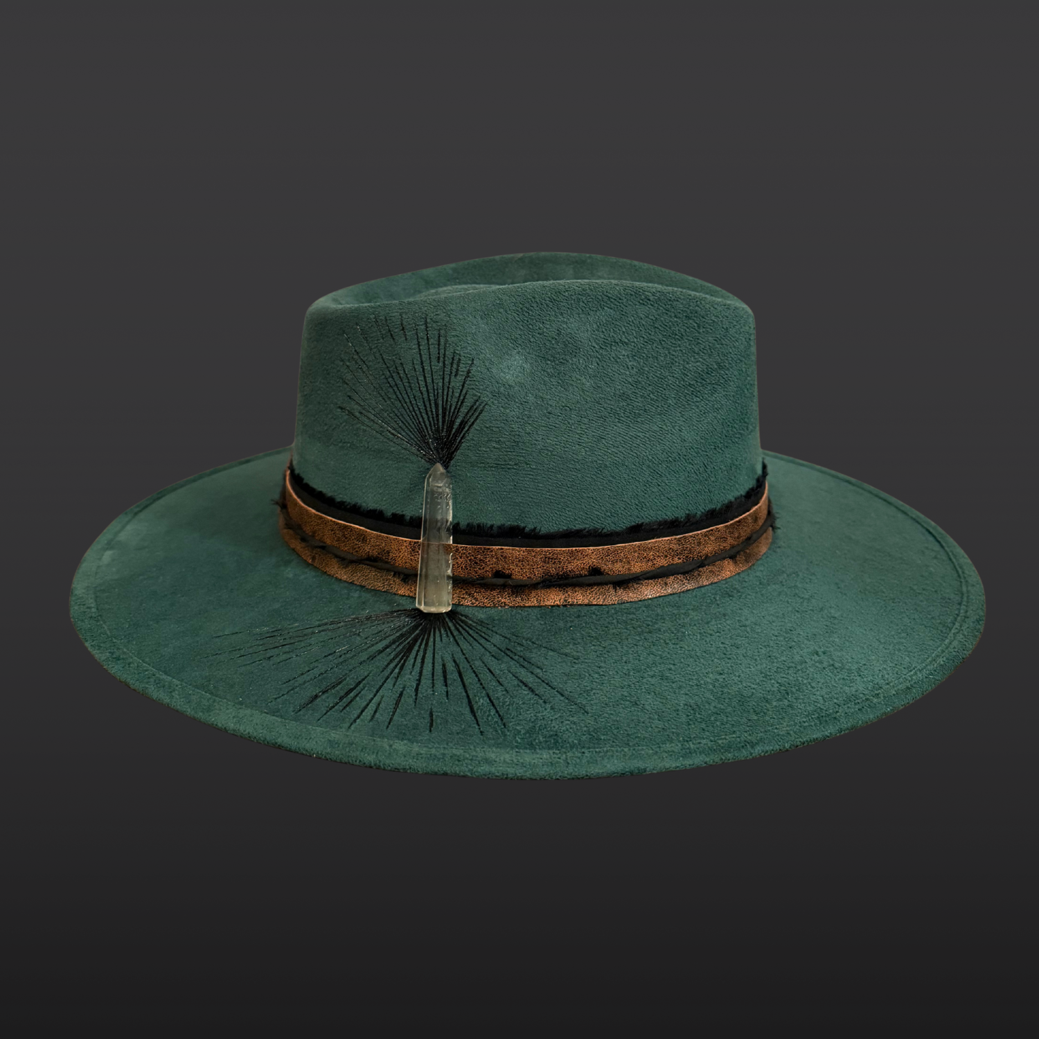 Aurora Terra Fedora Hat | Wide Brim Statement Hat for Soulful Style | Left View