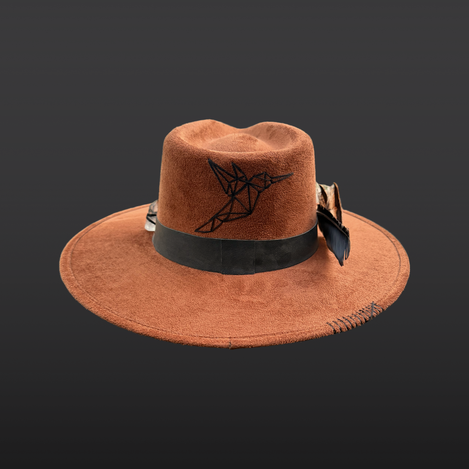 Colibri Fedora Hat / | Wide Brim Statement Hat for Soulful Style | Back View