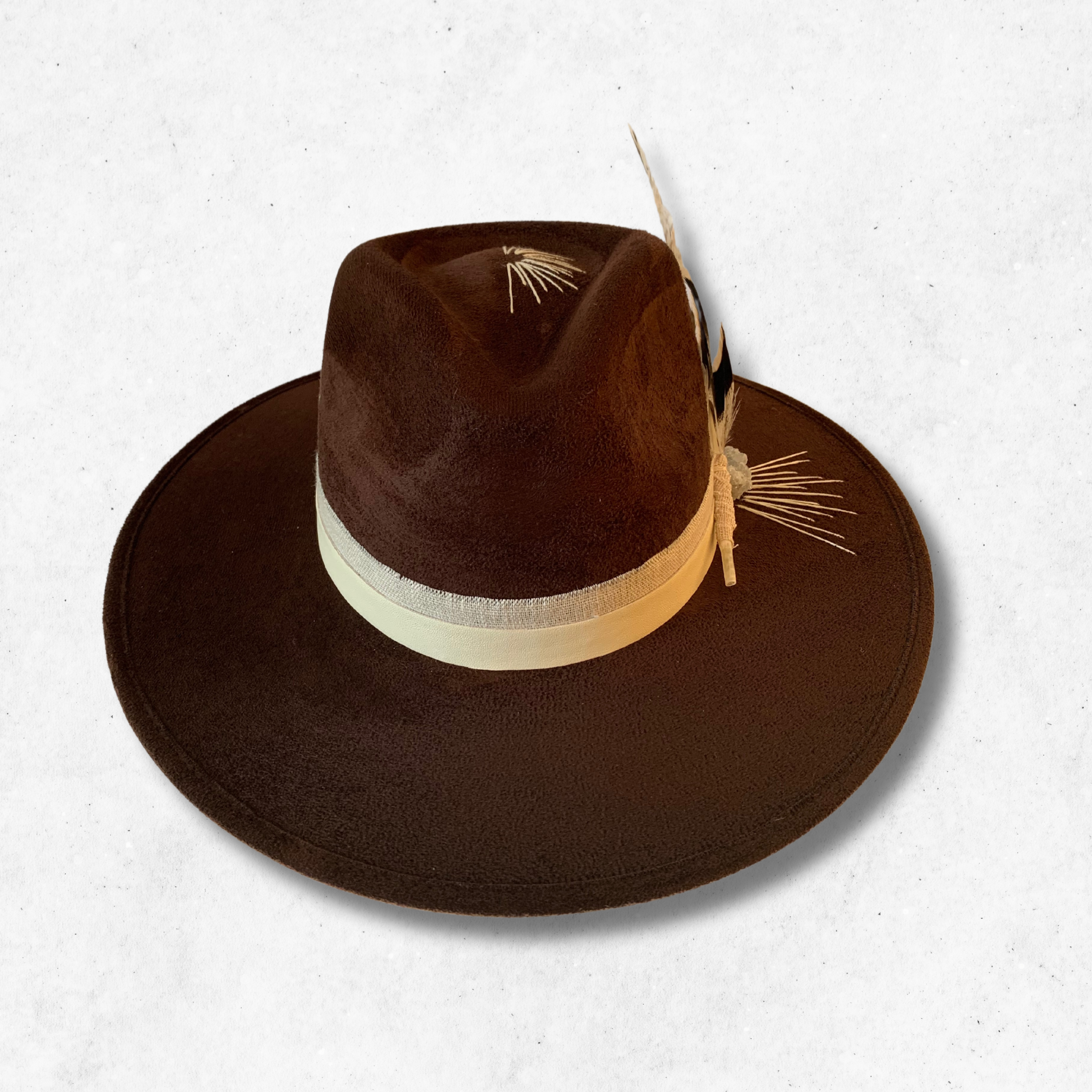 Dark Brown/Daring Greatly Fedora Hat/Fedora Hat/Front Side