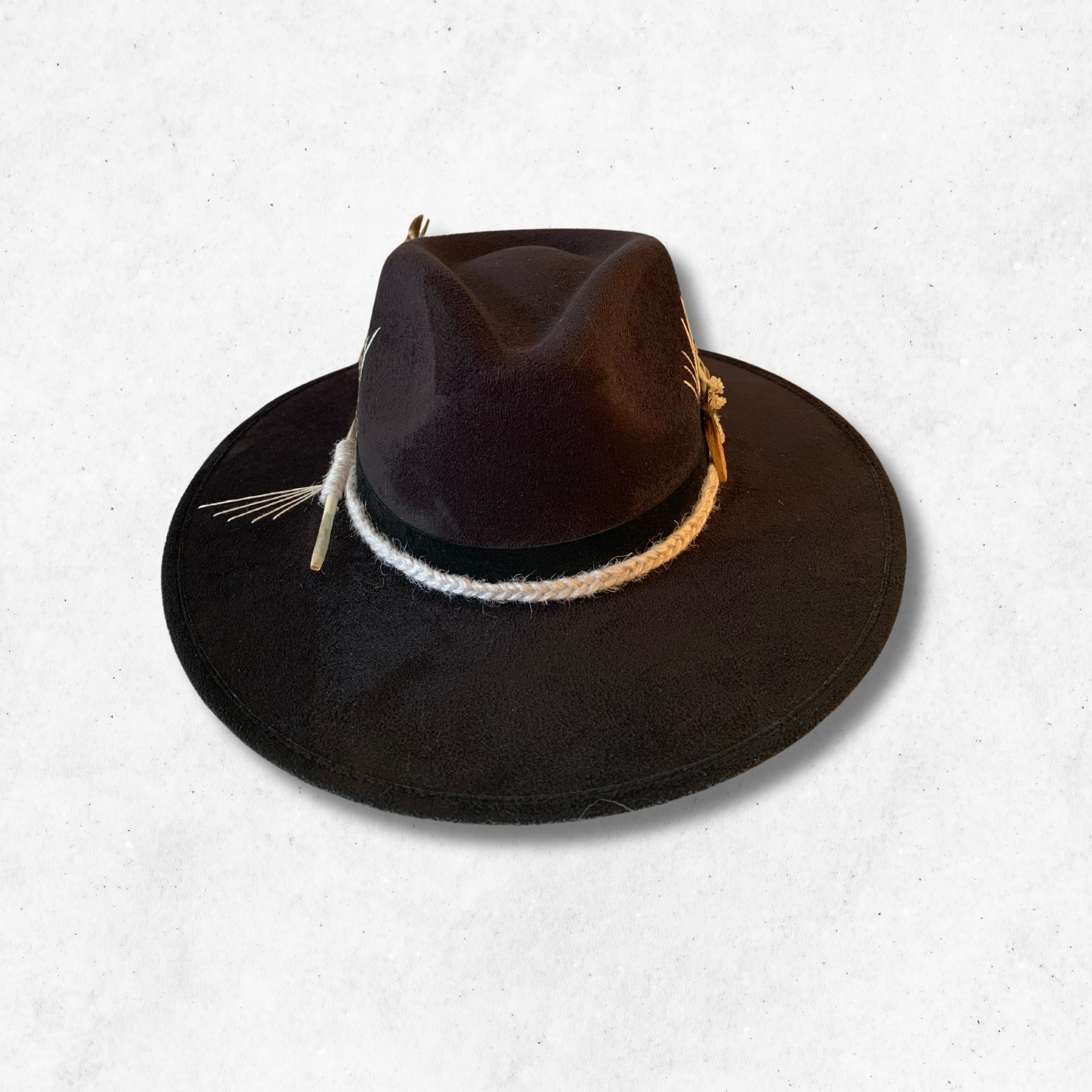 Black/Rise Up fedora/Fedora Hat/Front Side