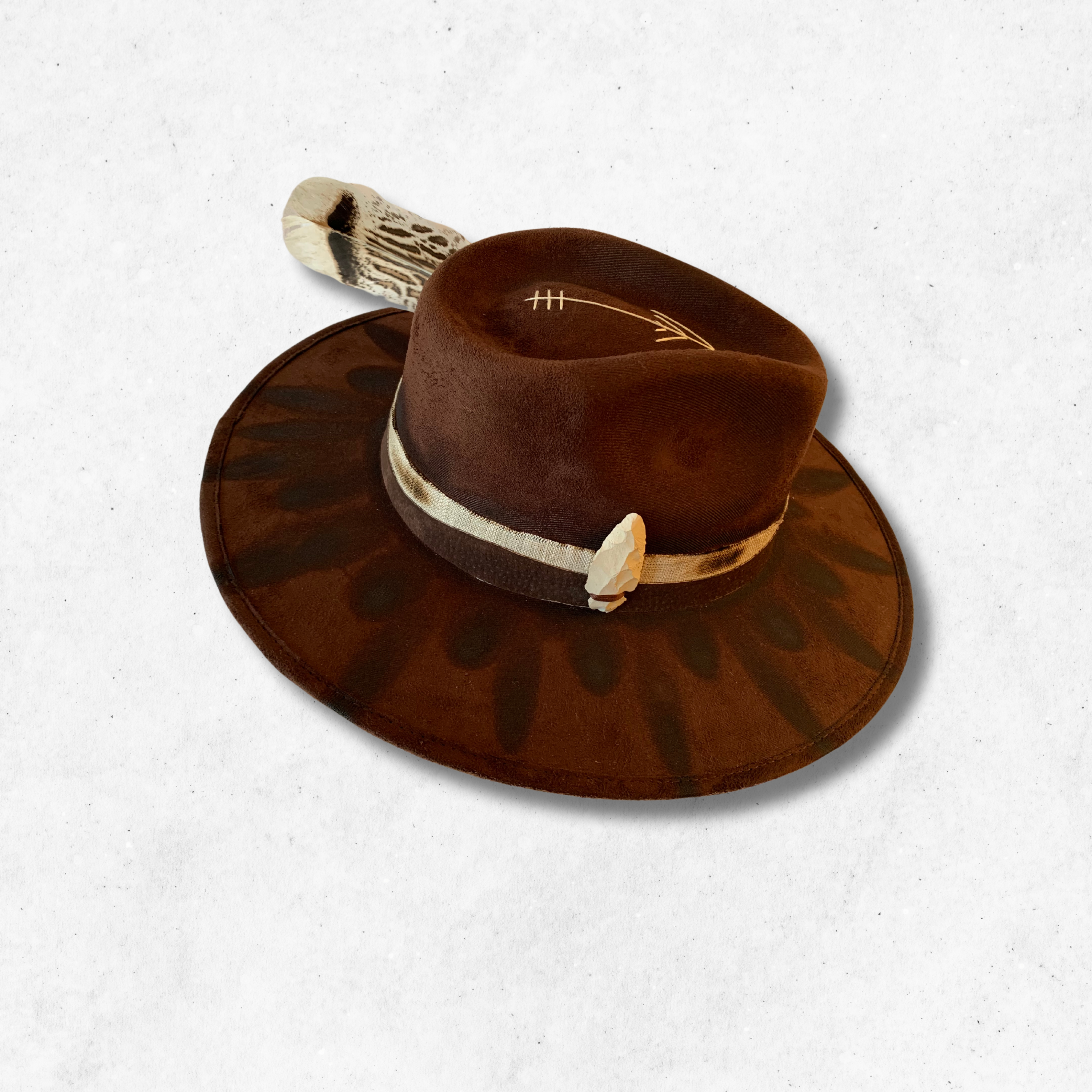 Dark Brown/Protection Fedora Hat/Fedora Hat/ Right Side