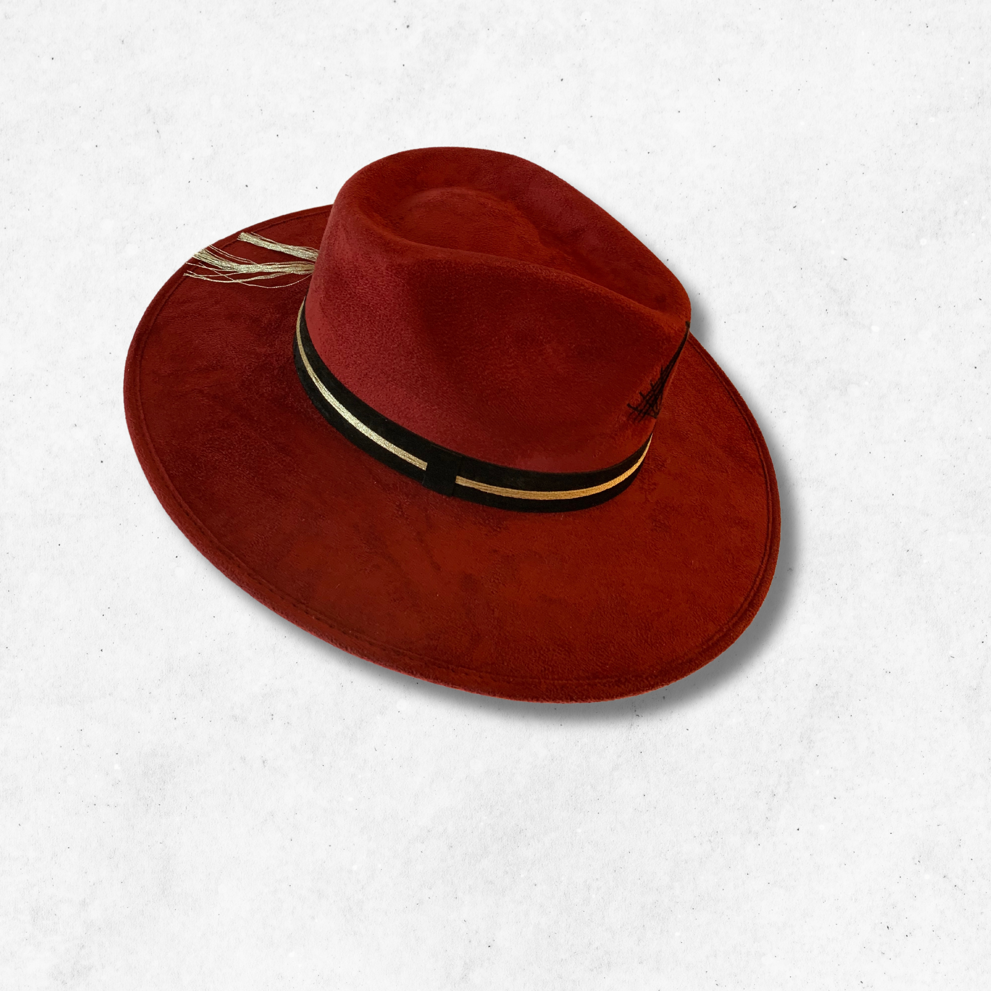 Red/Funk It Up Fedora Hat/Fedora Hat/Right Side