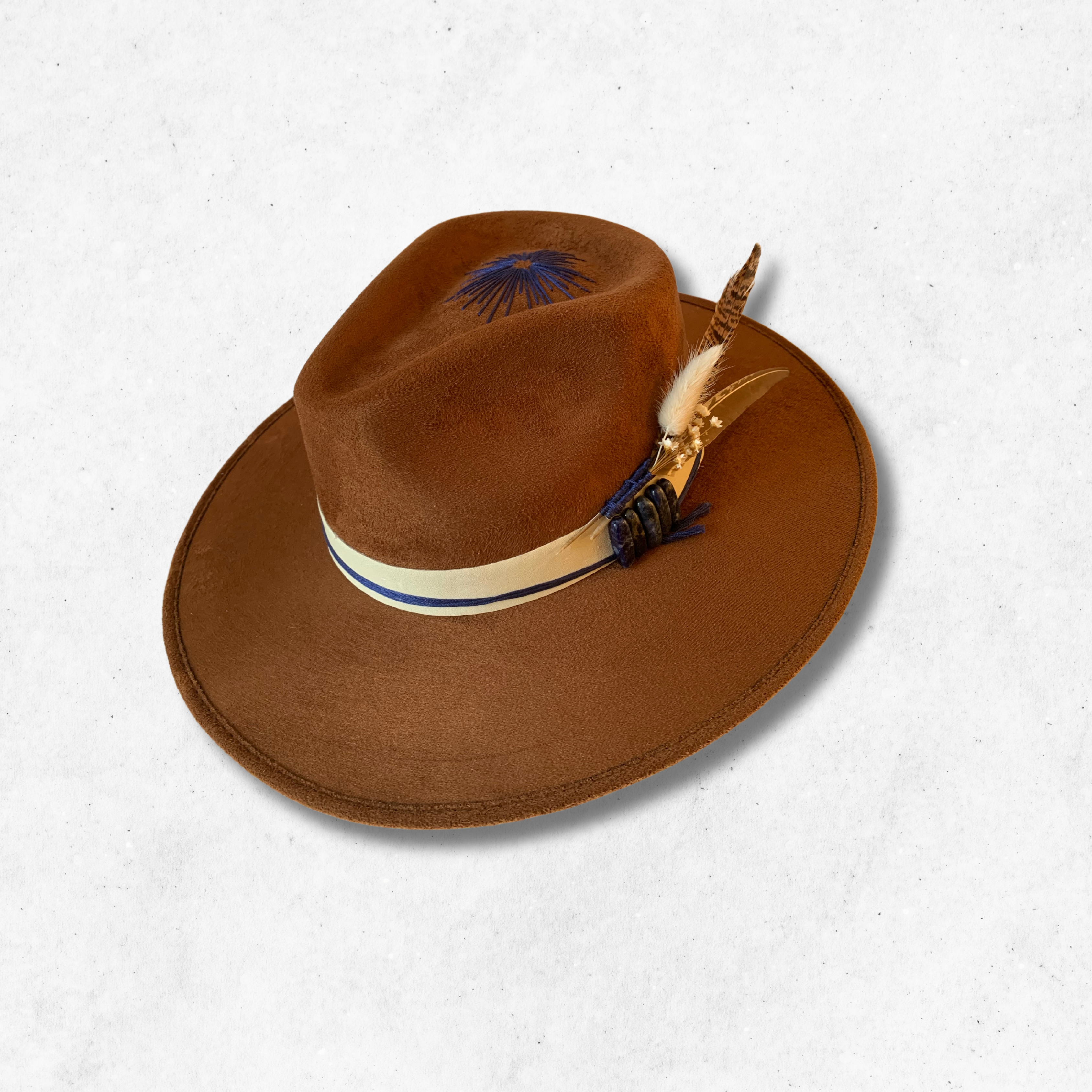 Tobacco/Stillness Fedora Hat/Fedora Hat/Left Side