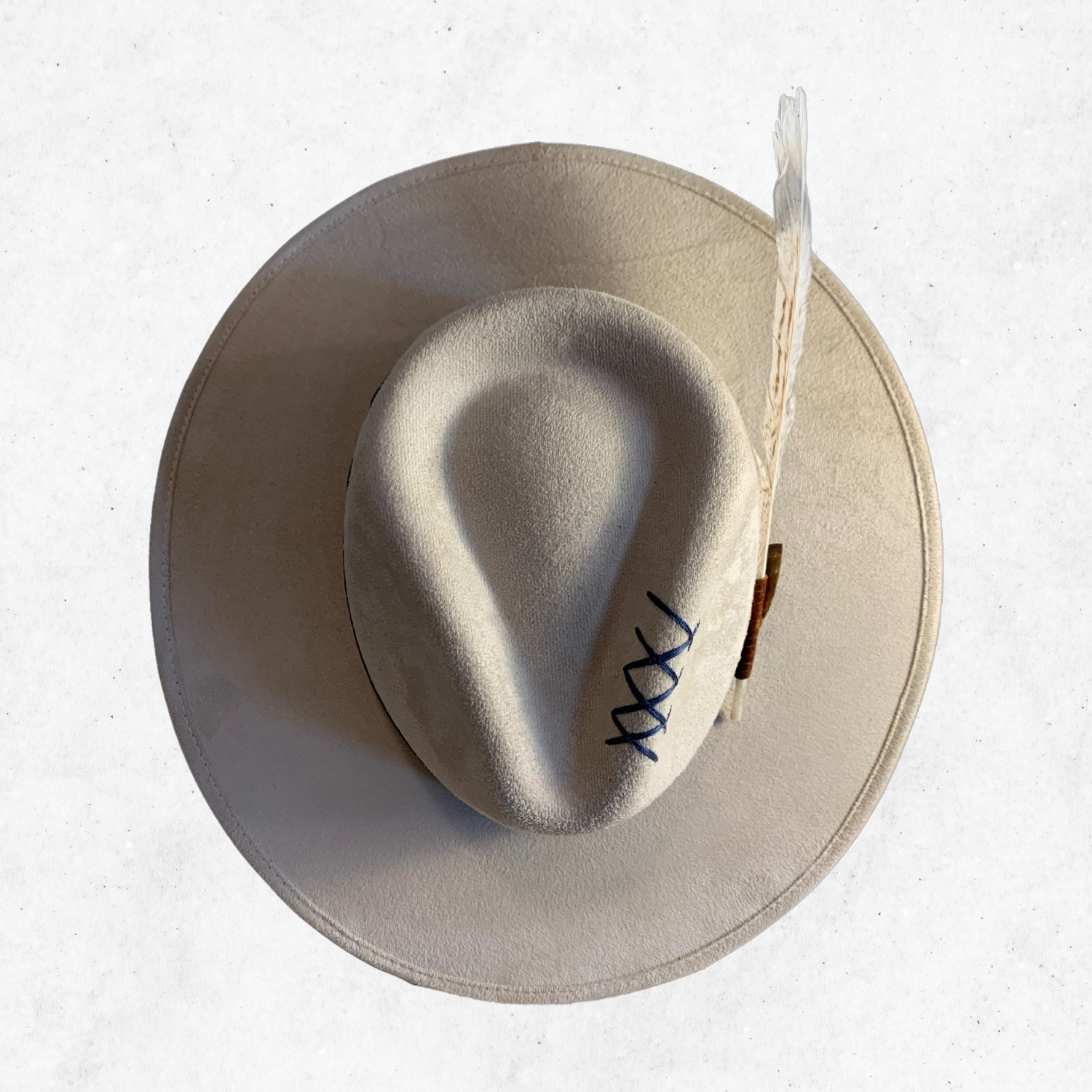 Ivory/Alegria Fedora Hat/ Fedora Hat/Top Side