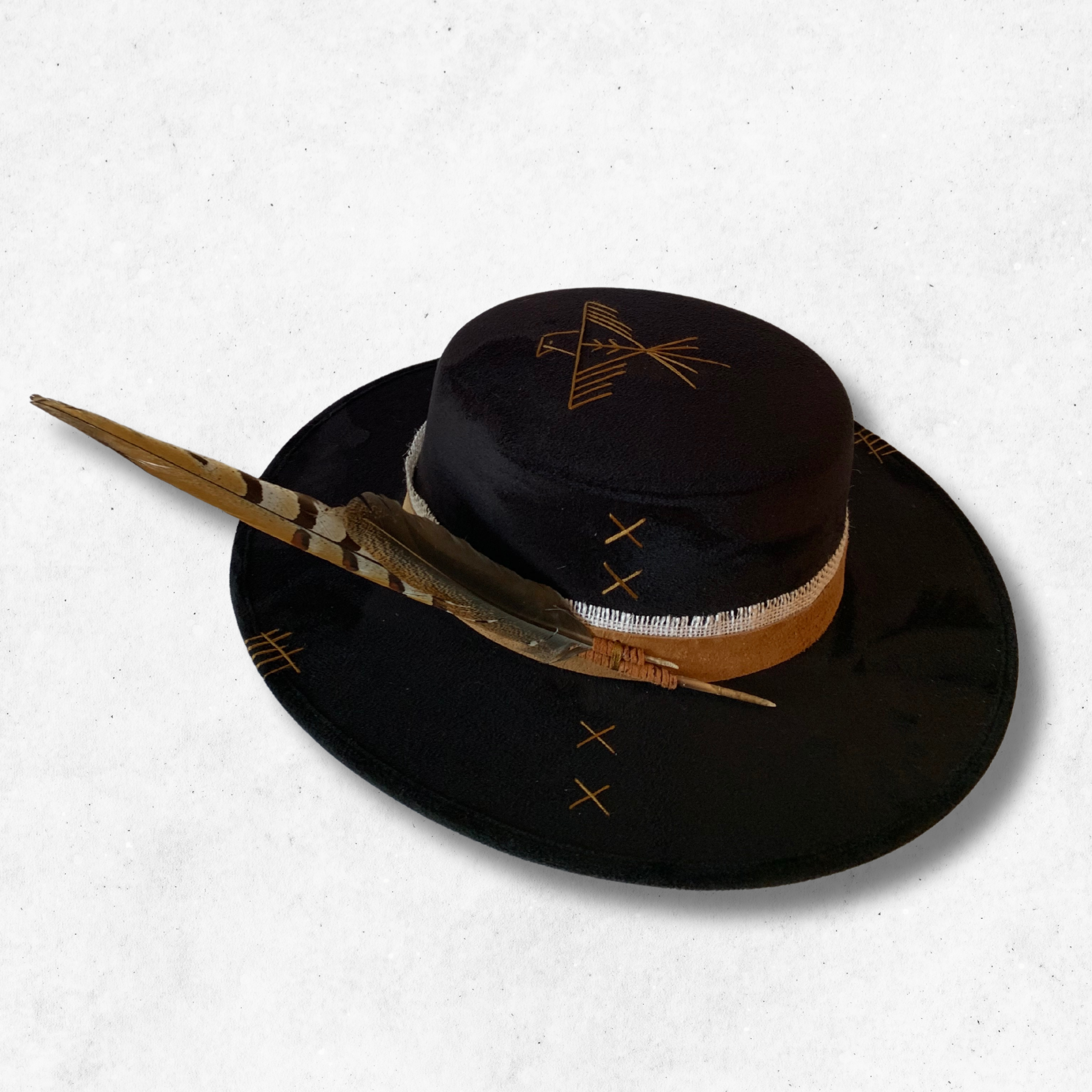 Black/Spirit Bird Cordobes Hat/Cordobes Hat/ Right Side