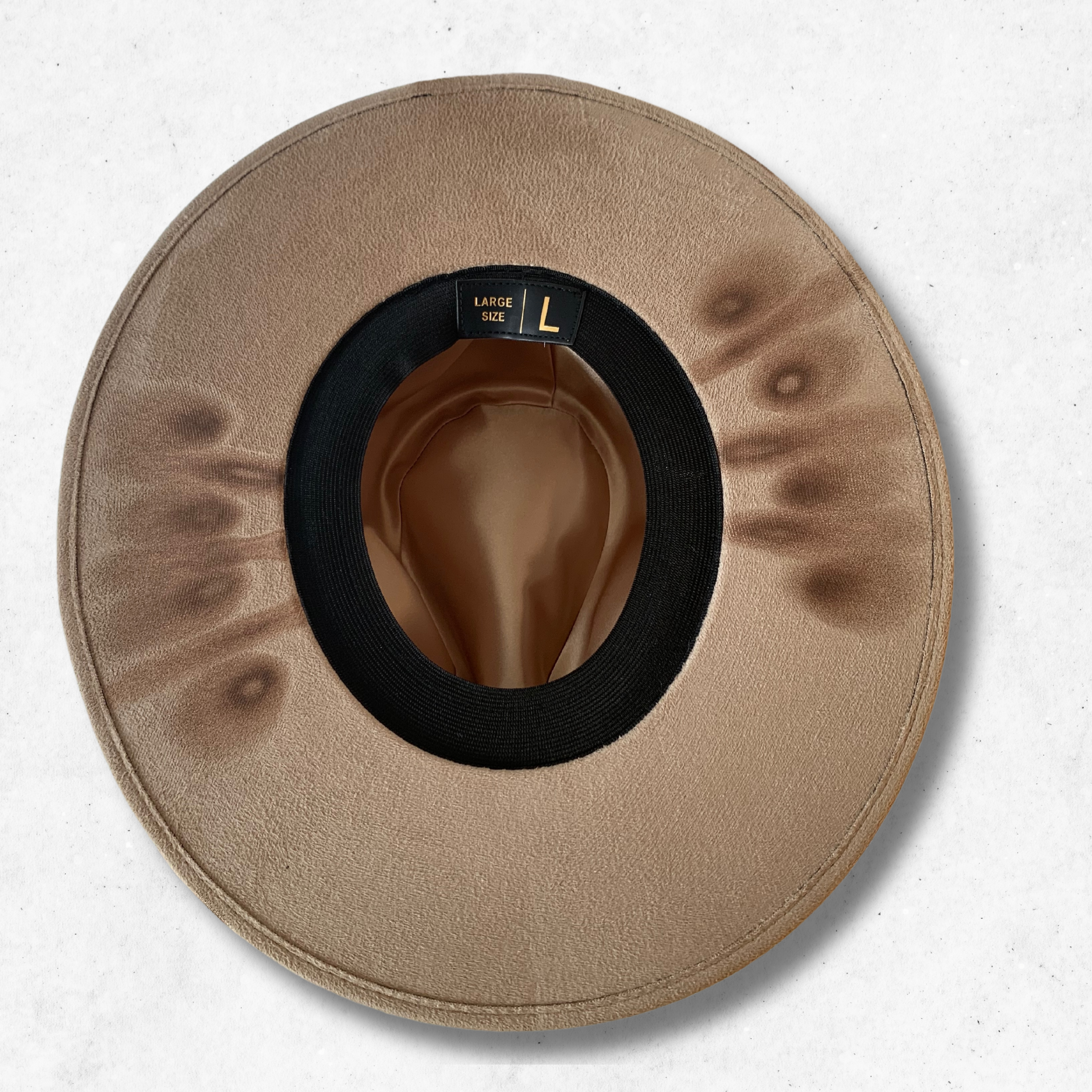 Khaki/Awakening Fedora Hat/ Fedora Hat/Bottom Side