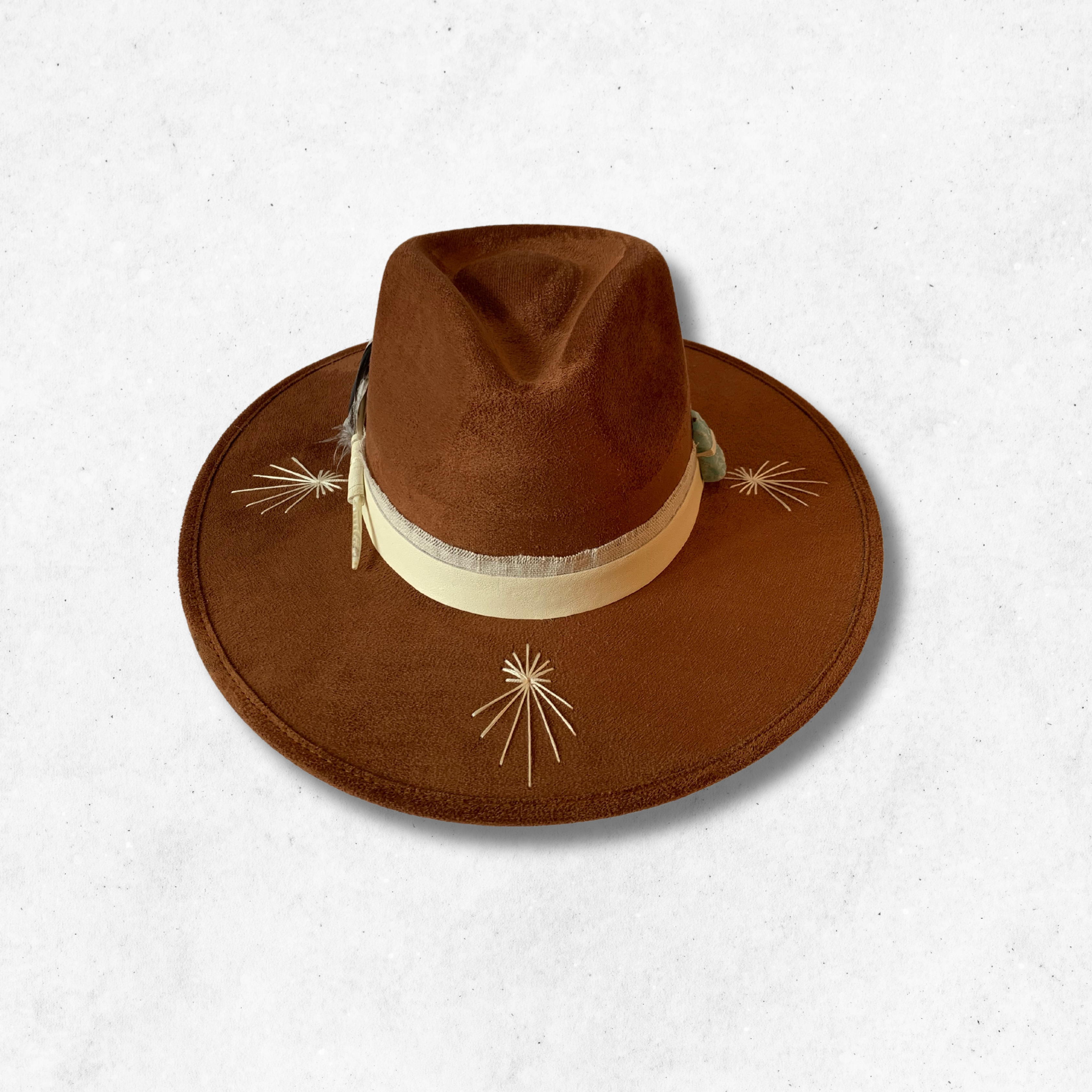 Tobacco/Starseed Fedora Hat/Fedora Hat/ Front Side