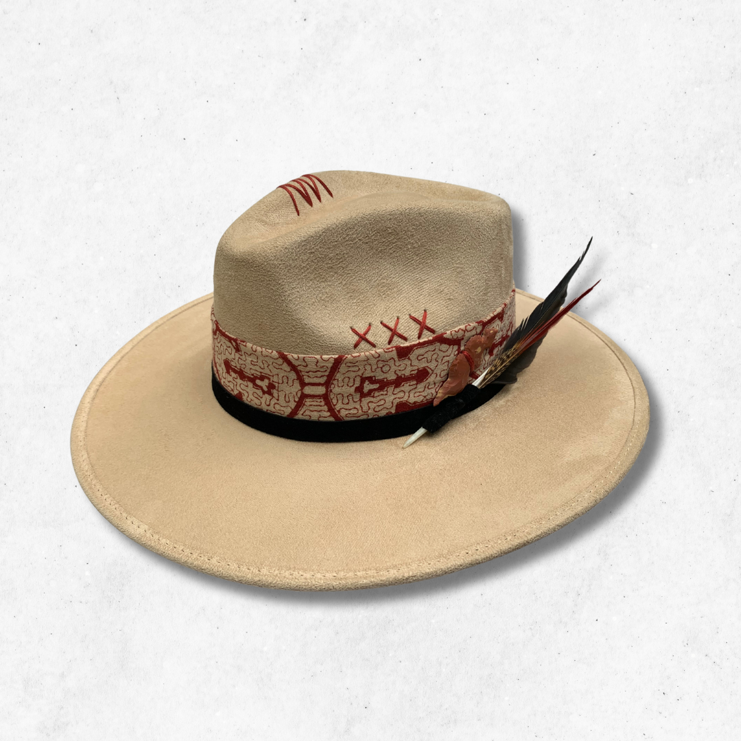 Cream/ Amazonia Fedora Hat/ Fedora Hat/ Right Side