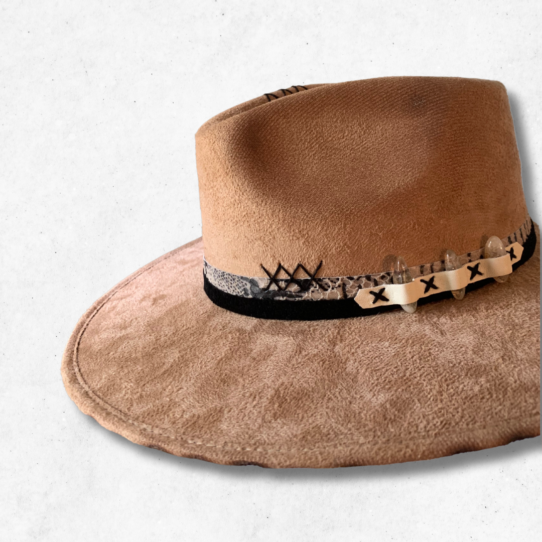 Camel/Transmutation Fedora Hat/Fedora Hat/Left Side Closeup