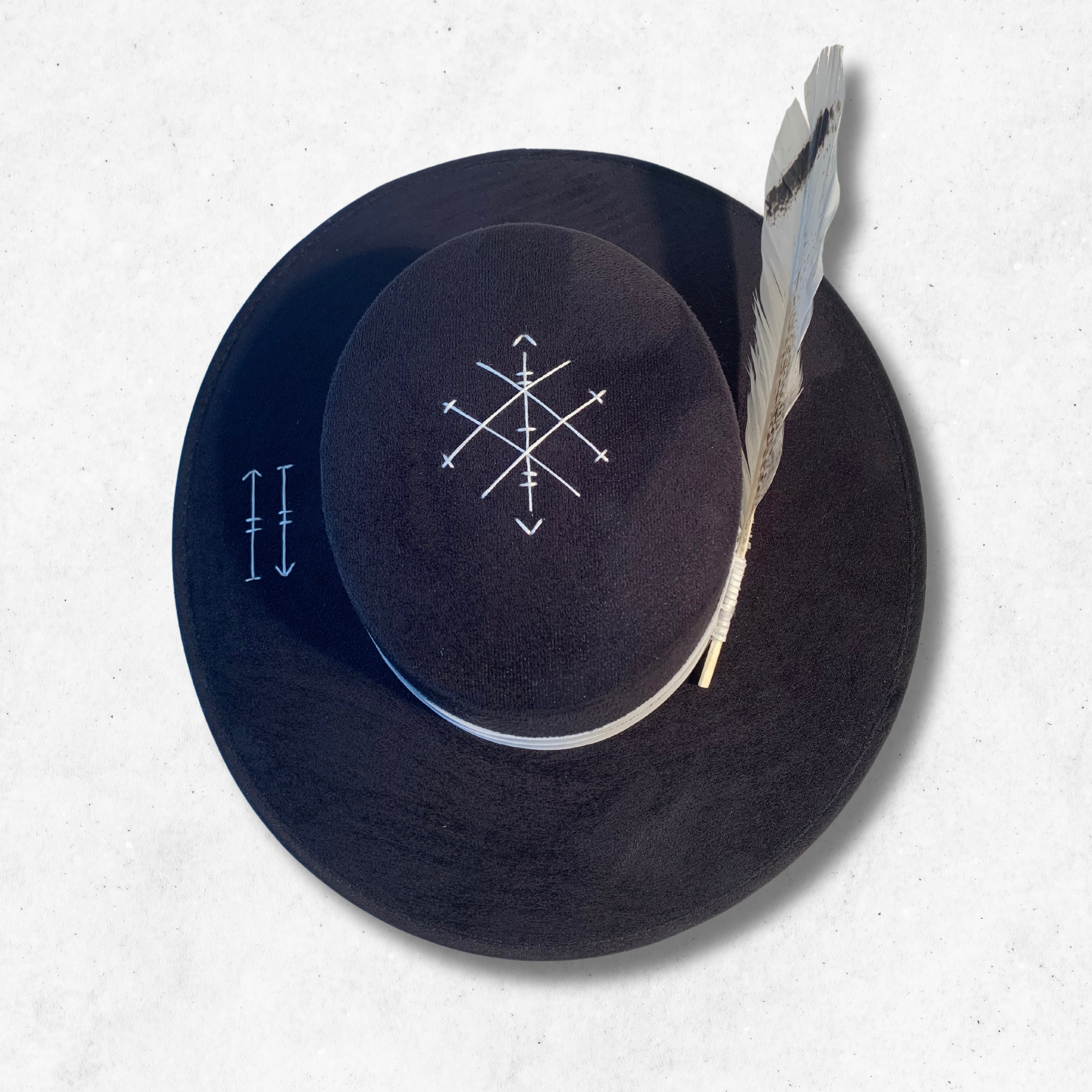 Black/Life's Path Cordobes hat/Cordobes Hat/Top Side