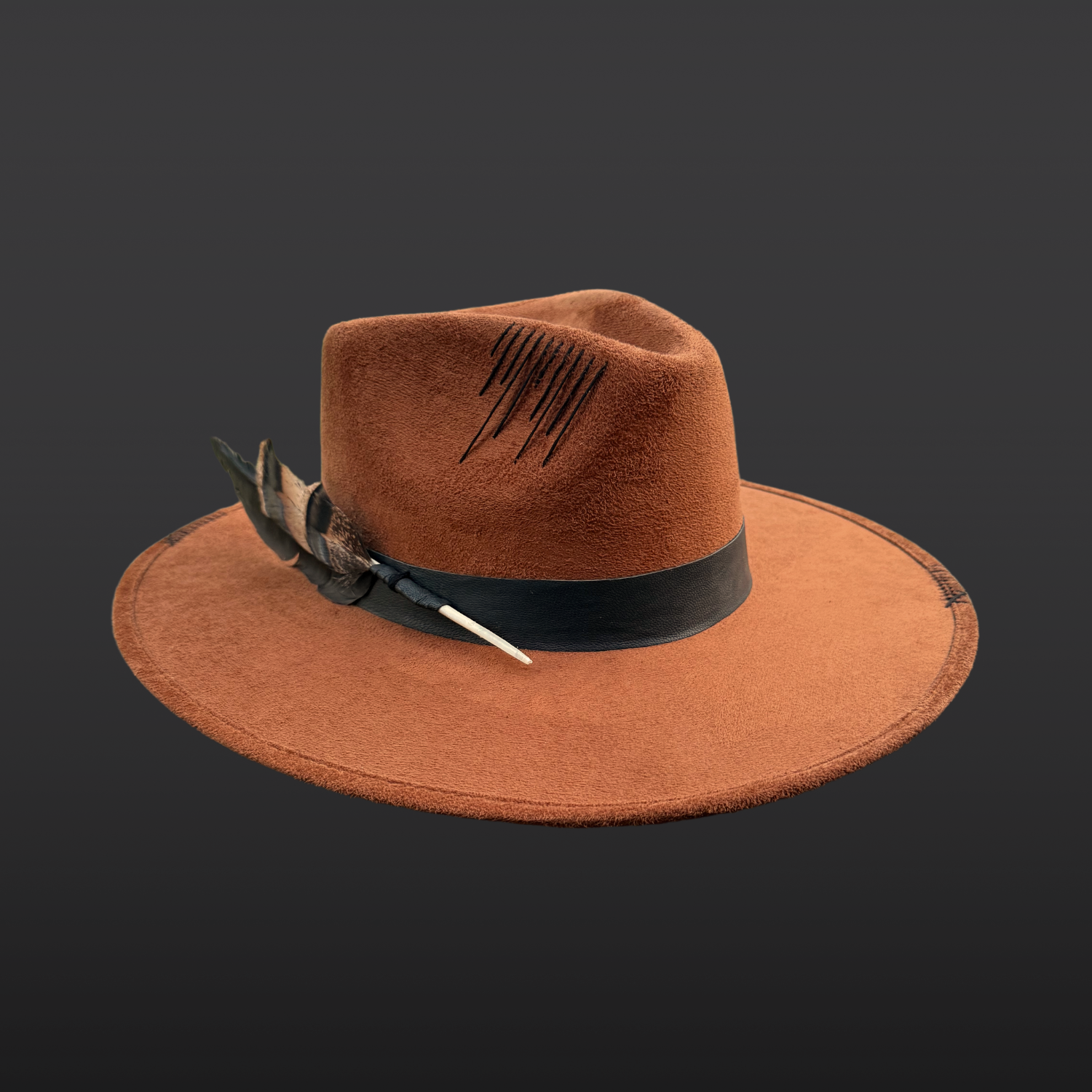 Colibri Fedora Hat /  | Wide Brim Statement Hat for Soulful Style | Left View
