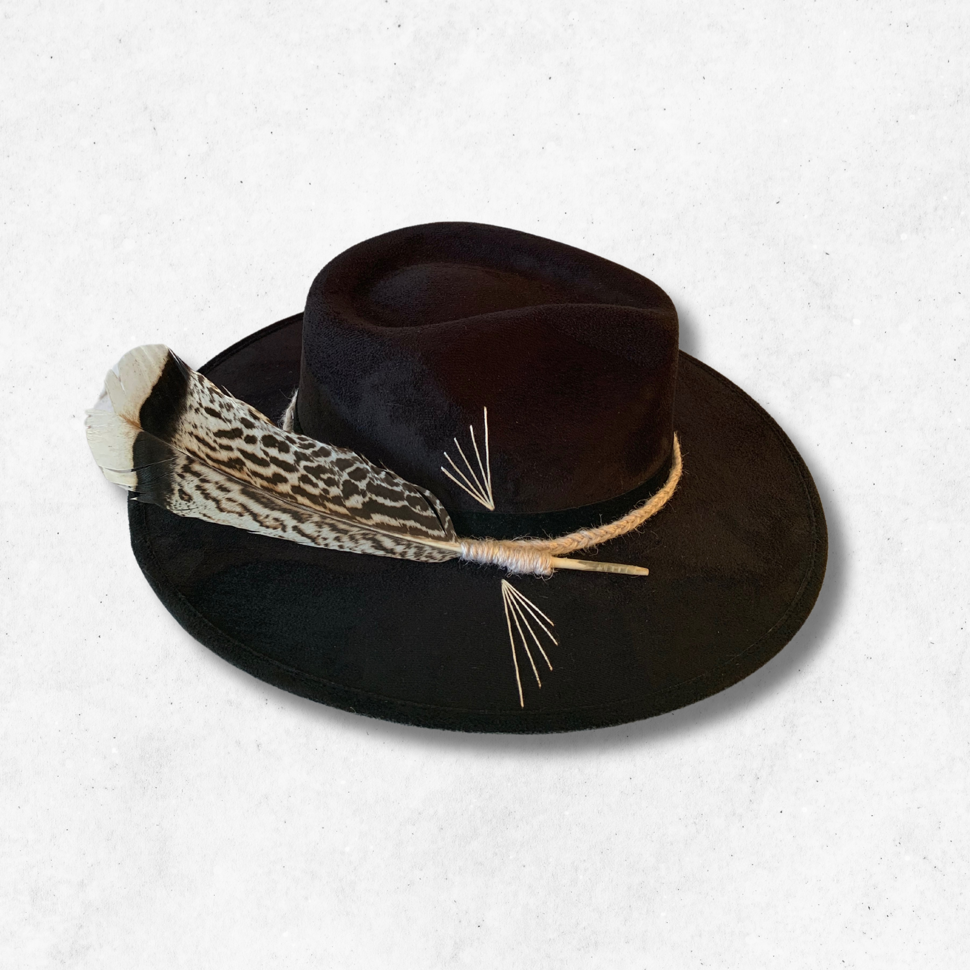 Black/Rise Up fedora/Fedora Hat/Right Side