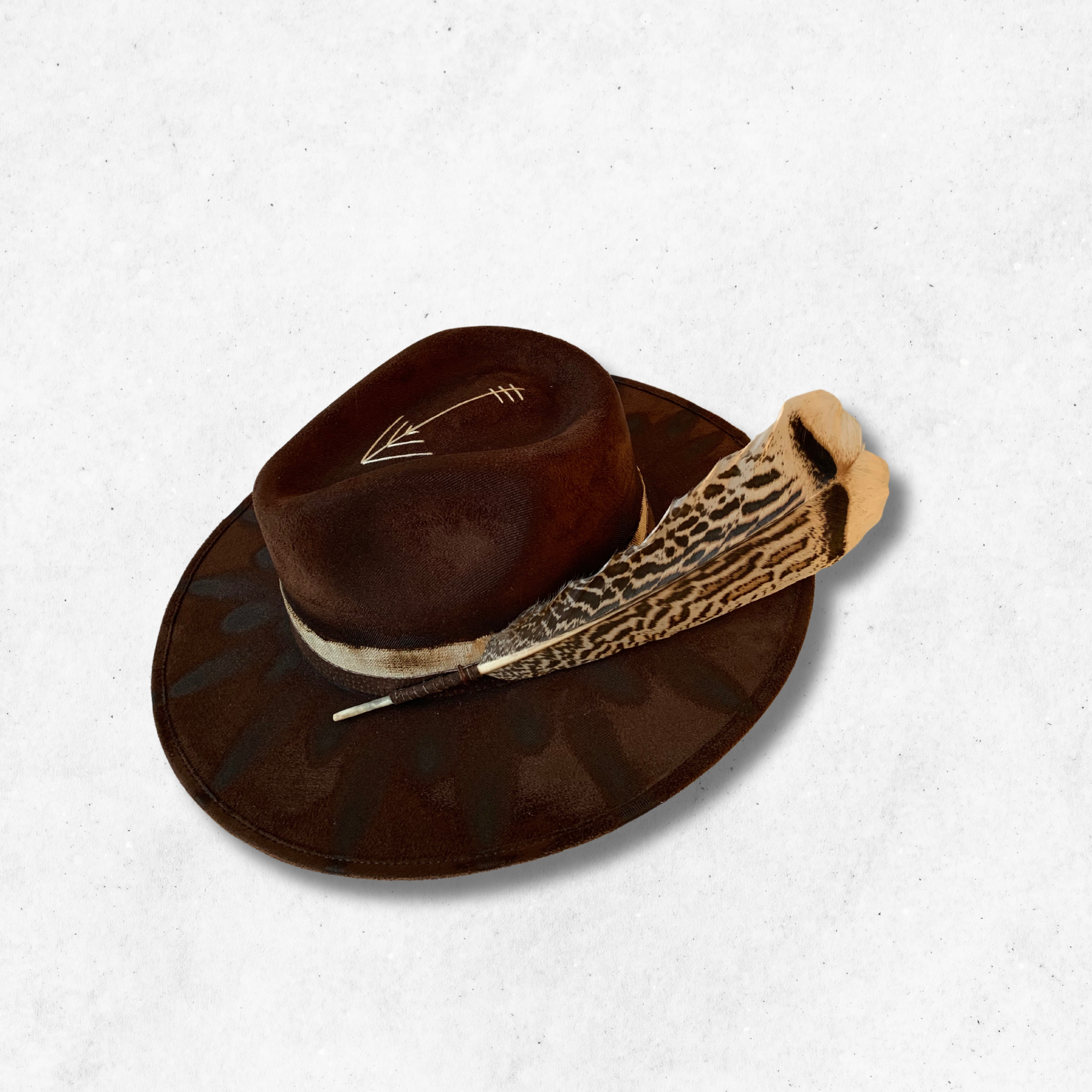 Dark Brown/Protection Fedora Hat/Fedora Hat/ Left Side