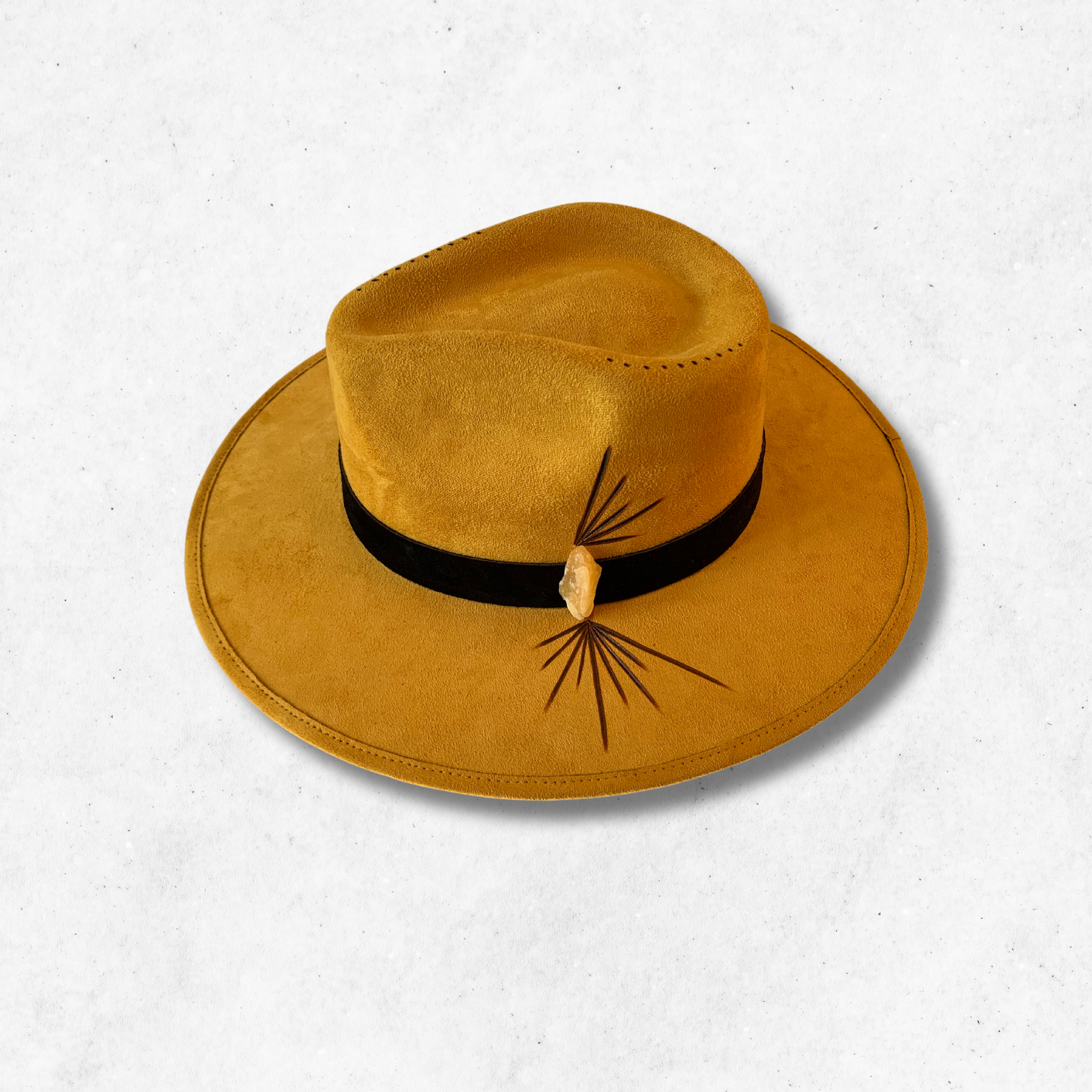 Yellow/Illuminate Fedora Hat/Fedora Hat/Left Side