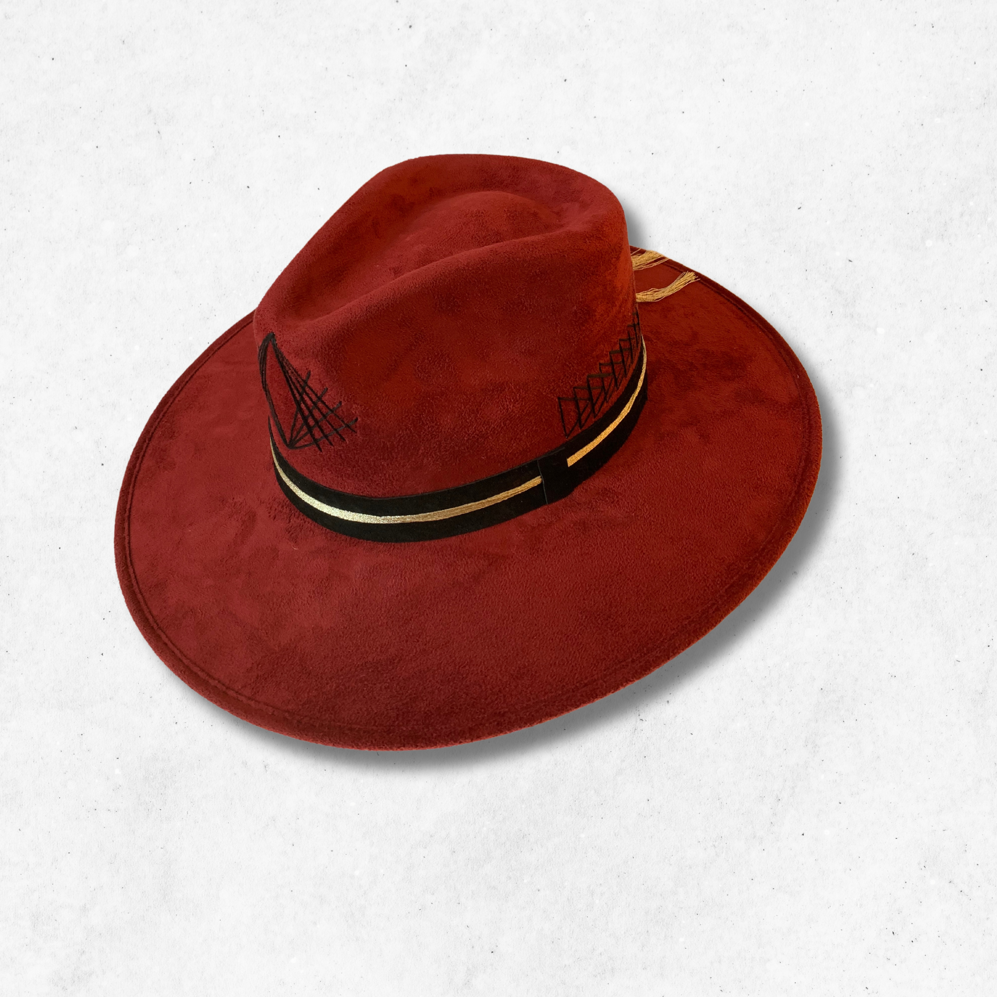 Red/Funk It Up Fedora Hat/Fedora Hat/Left Side